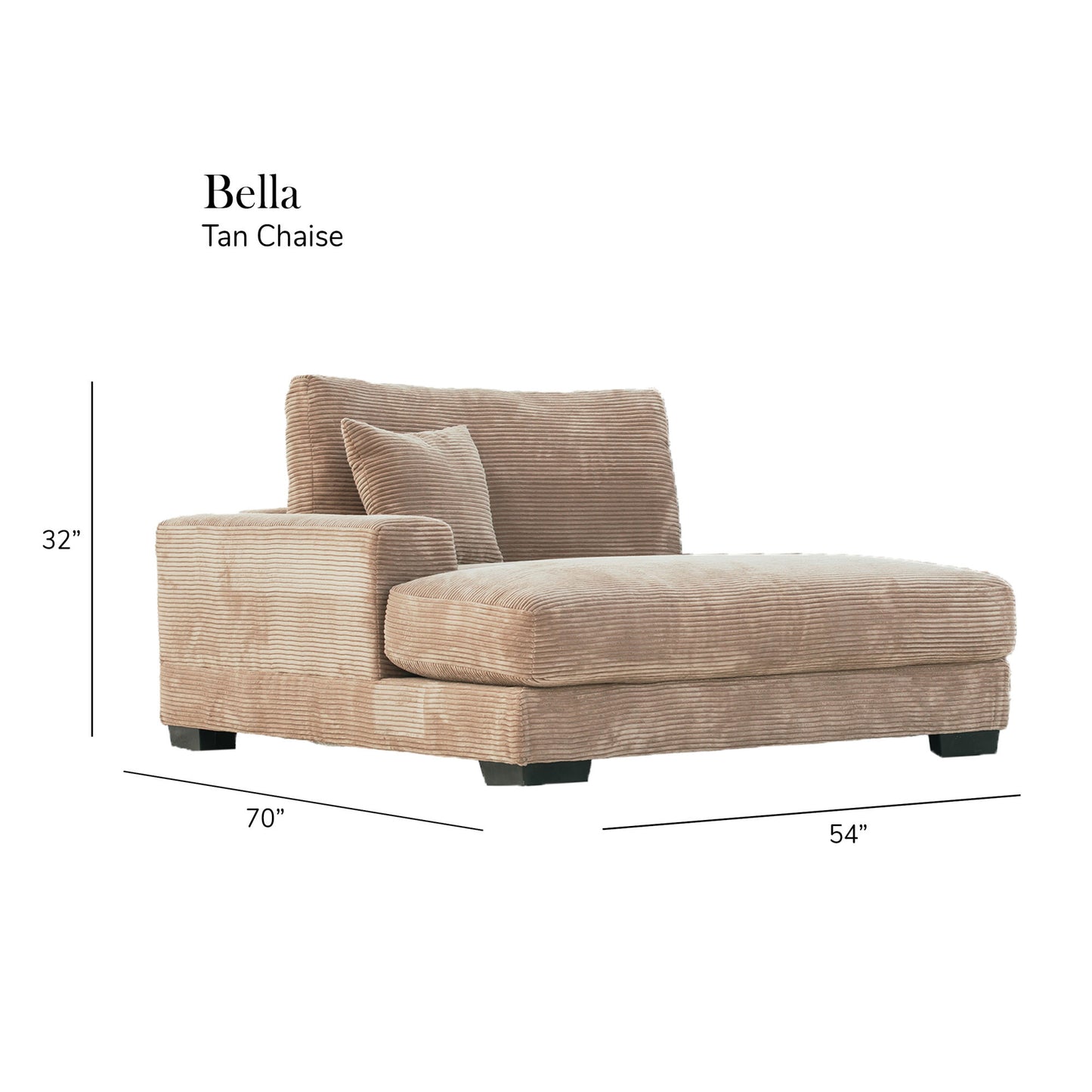 Bella Tan Chaise LF