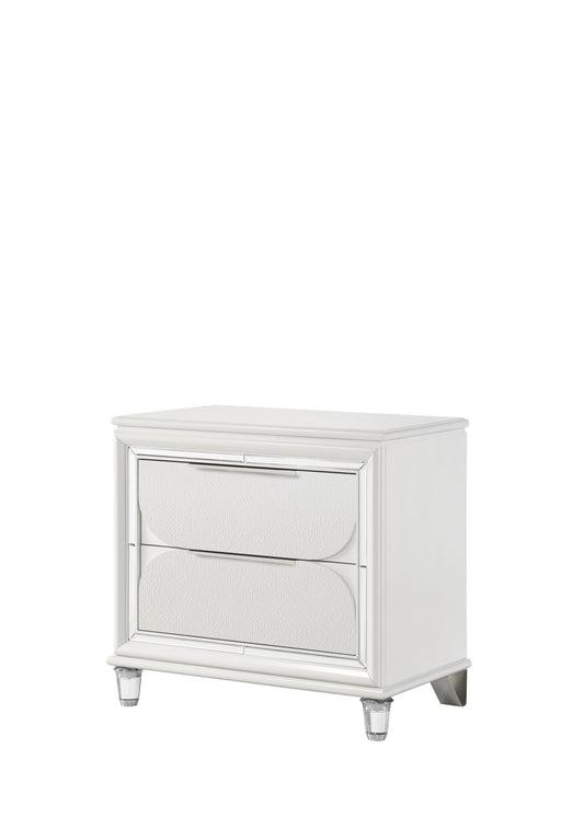 ACME Tarian Nightstand, Pearl White Finish BD02318