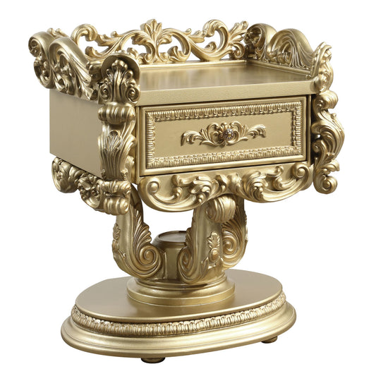 ACME Bernadette NIGHTSTAND Gold Finish BD01475