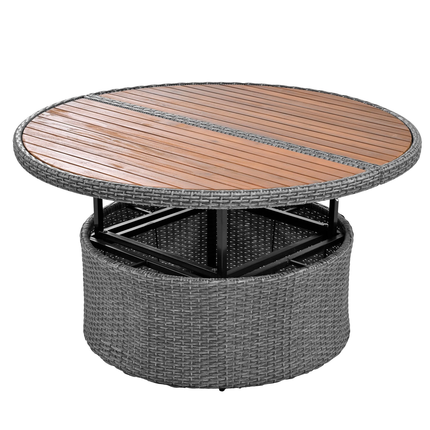 Patio 5-Piece Round Rattan Outdoor Set