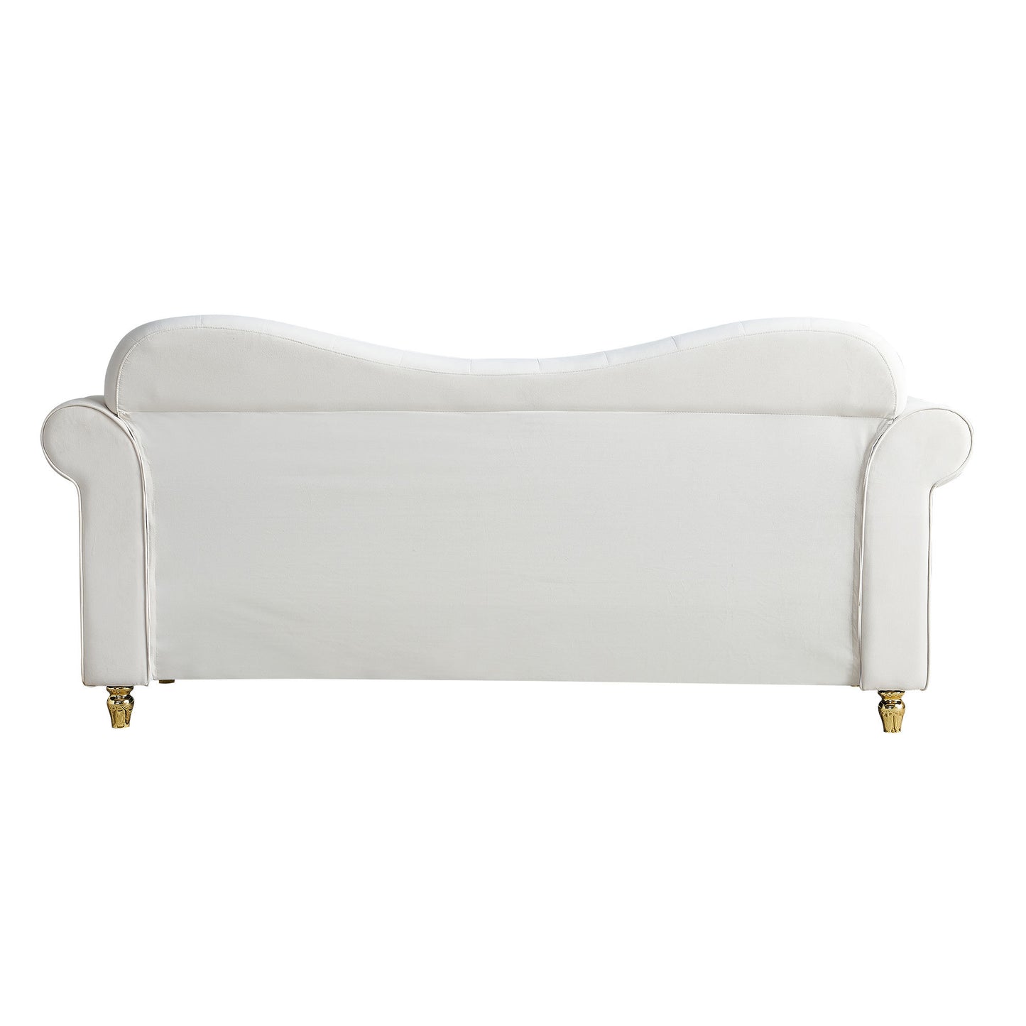 82.68'' Mid Century Modern Velvet Couch Chesterfield Sofa for Living Room,Hotel,Guest Room,Waiting Room, Beige Color