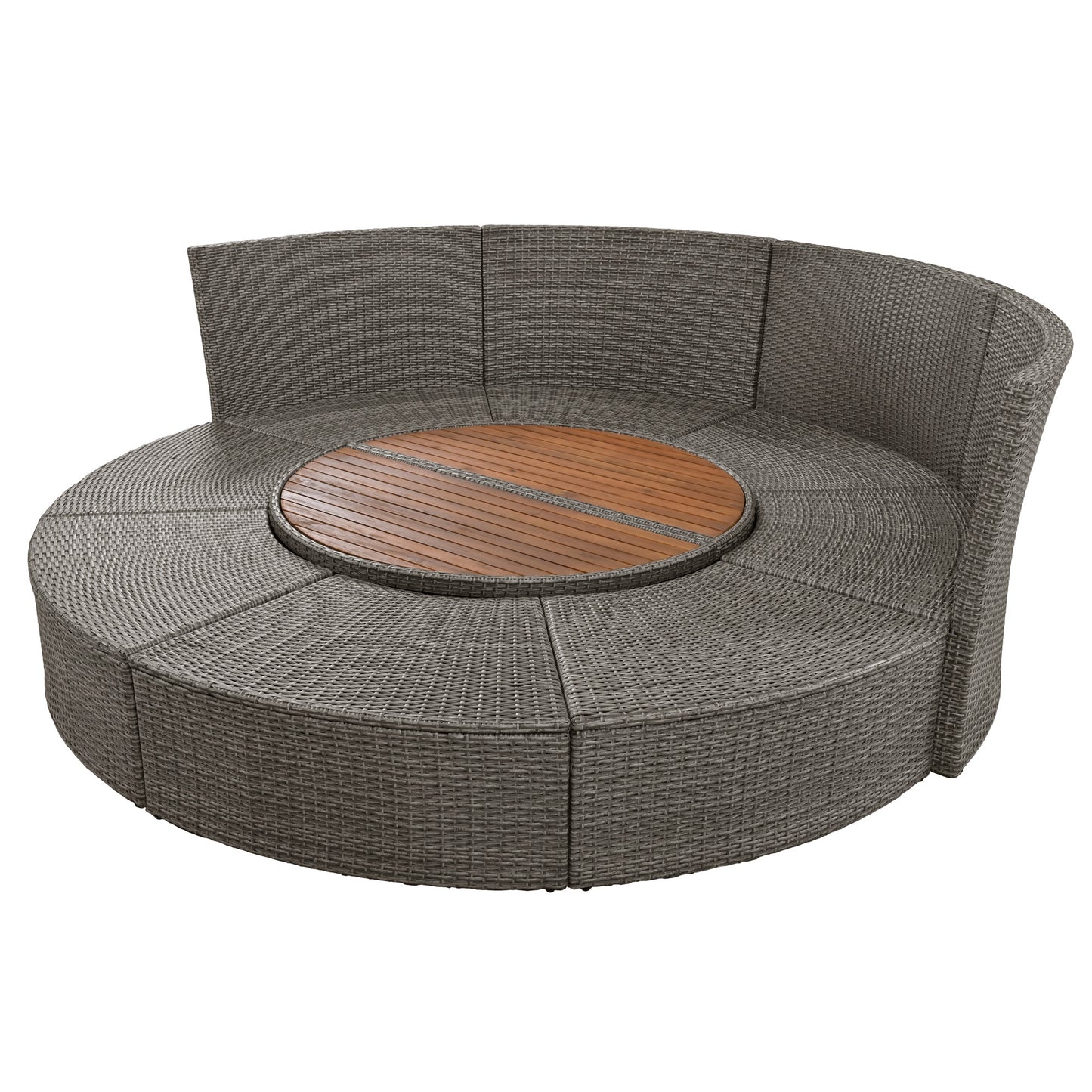 Patio 5-Piece Round Rattan Outdoor Set