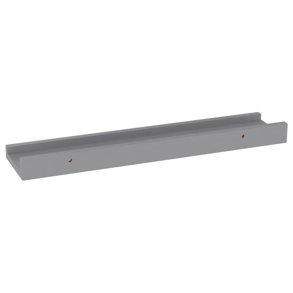 Wall Shelves 4 pcs Gray 15.7"x3.5"x1.2"