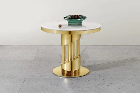 Marble Luxe Gold Accent Table