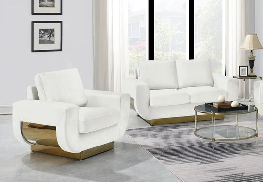 Velvet Elegance Living Room Ensemble- Love Seat