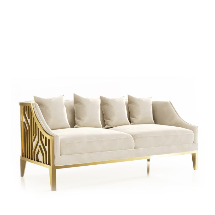 Opulence Elegance Gold Sofa Collection Set- 2