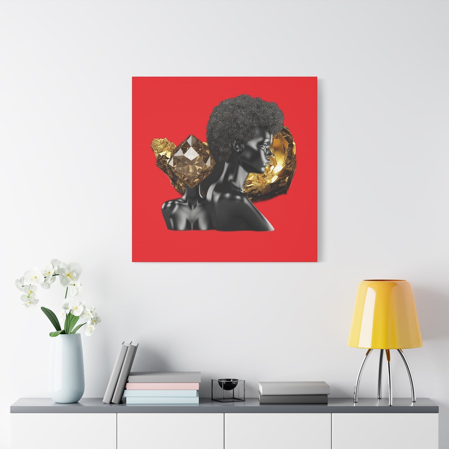 The Black in Everything is Golden (Red) Canvas Wall Art