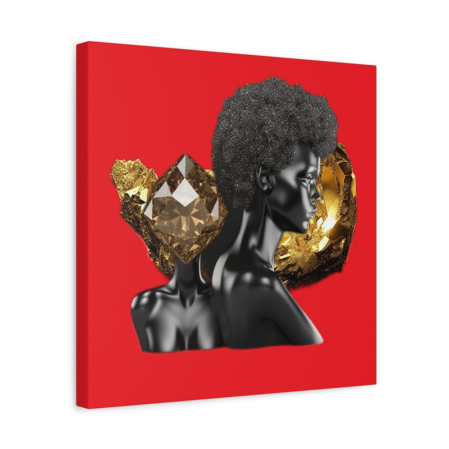 The Black in Everything is Golden (Red) Canvas Wall Art