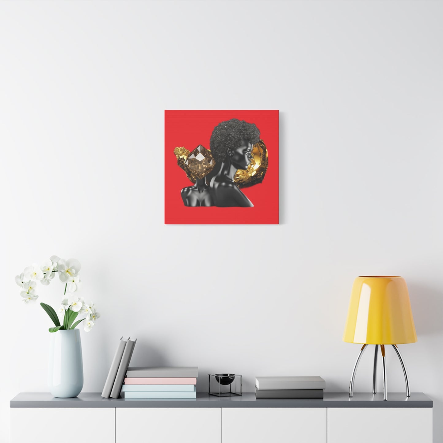 The Black in Everything is Golden (Red) Canvas Wall Art