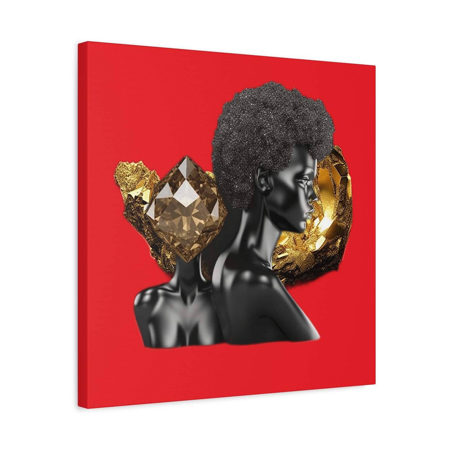 The Black in Everything is Golden (Red) Canvas Wall Art