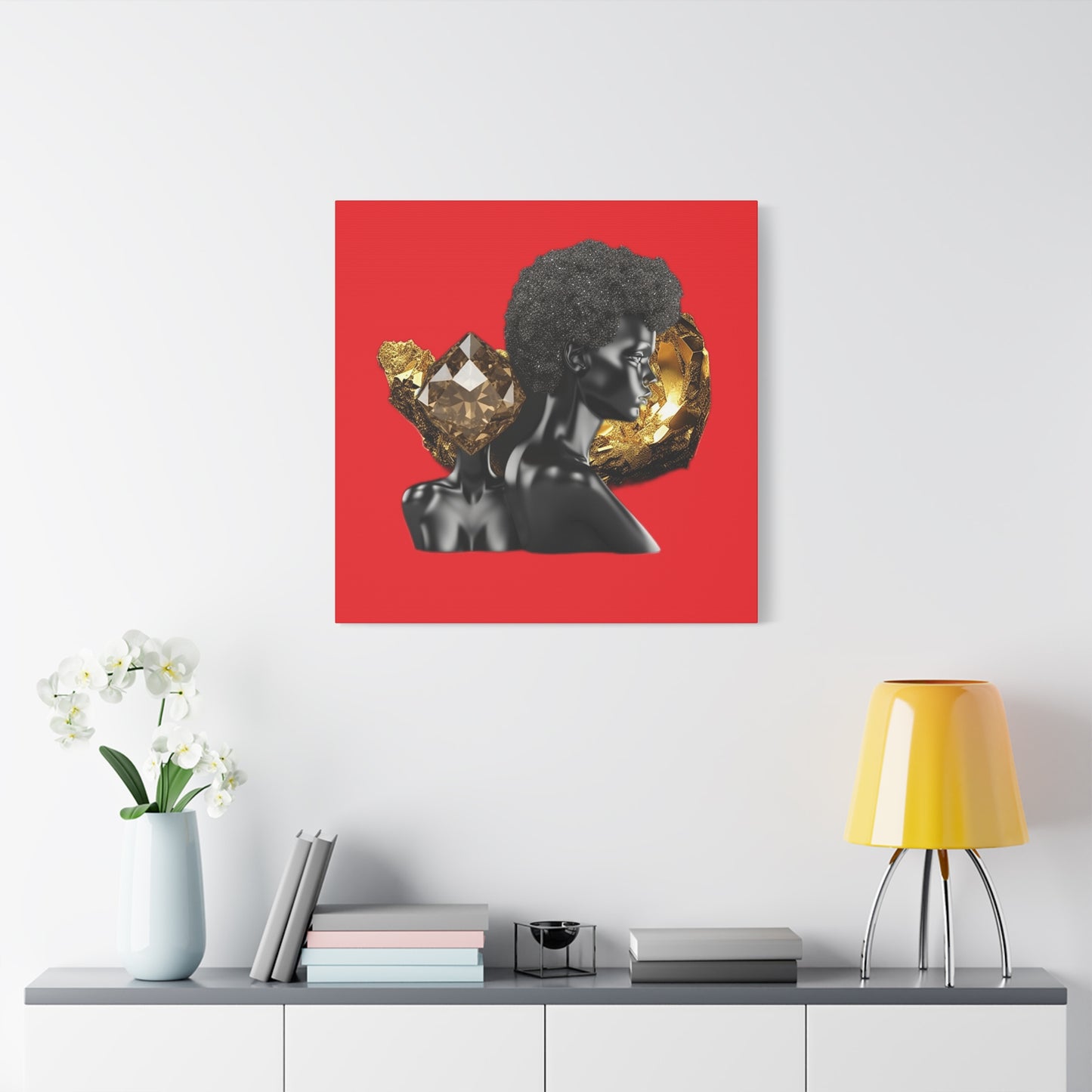 The Black in Everything is Golden (Red) Canvas Wall Art