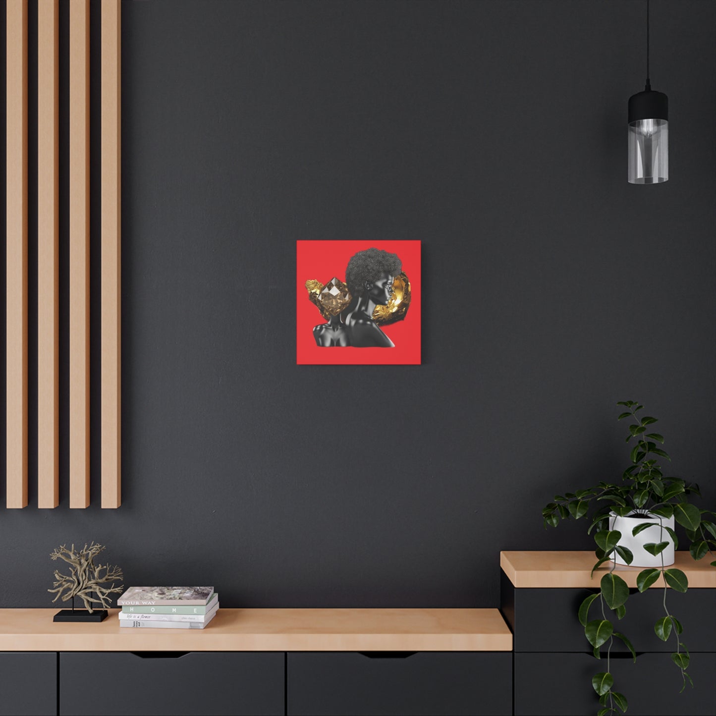 The Black in Everything is Golden (Red) Canvas Wall Art