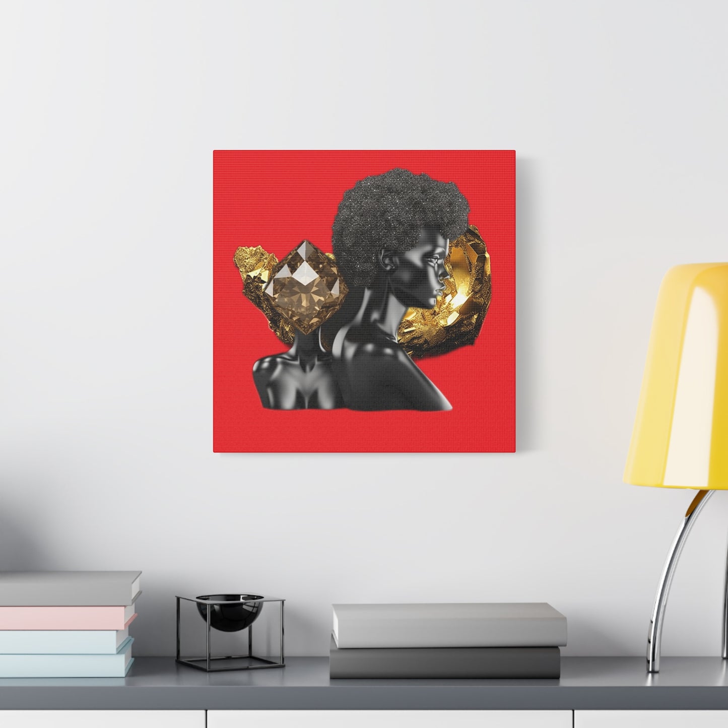 The Black in Everything is Golden (Red) Canvas Wall Art