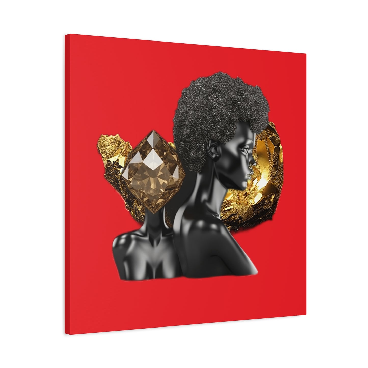 The Black in Everything is Golden (Red) Canvas Wall Art