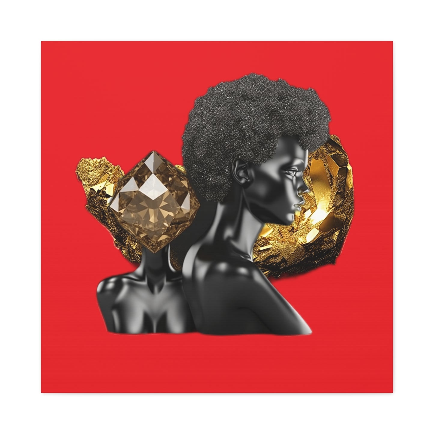 The Black in Everything is Golden (Red) Canvas Wall Art