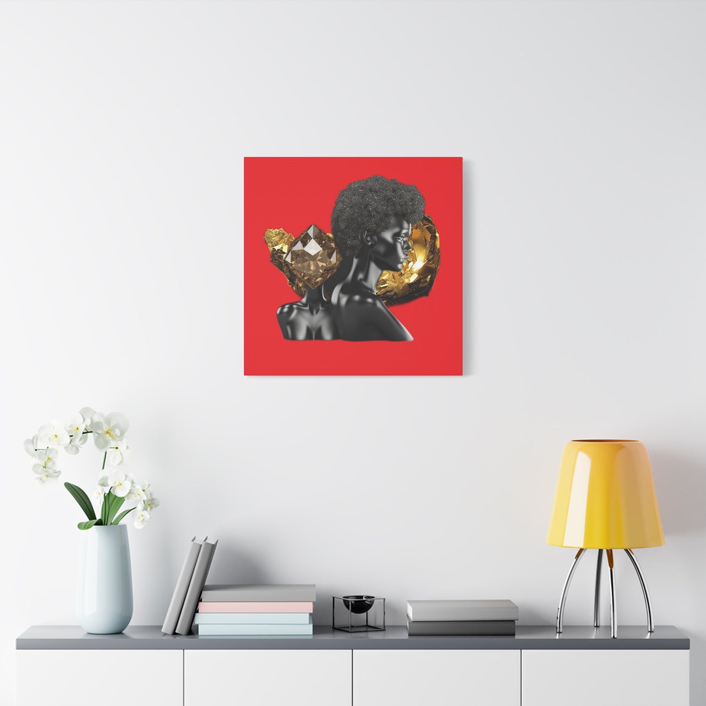 The Black in Everything is Golden (Red) Canvas Wall Art