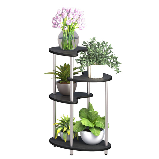 4 Tier Metal Plant Stand Foldable Tall Plant