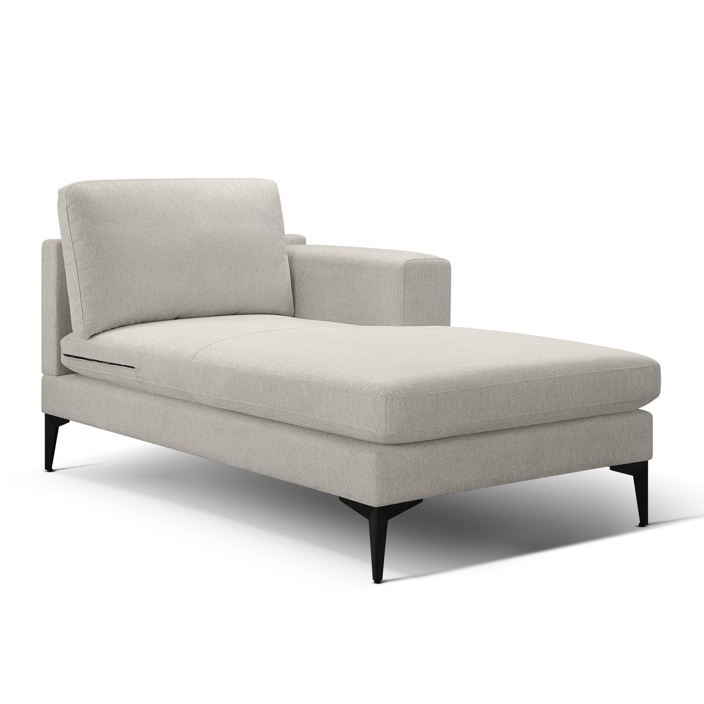 L Shape reversible Chaise and Armless 2 Seater Loveseat , 2 Piece Free Combination Sectional Couch with Left or Right Arm Facing Chaise, Texture Champange