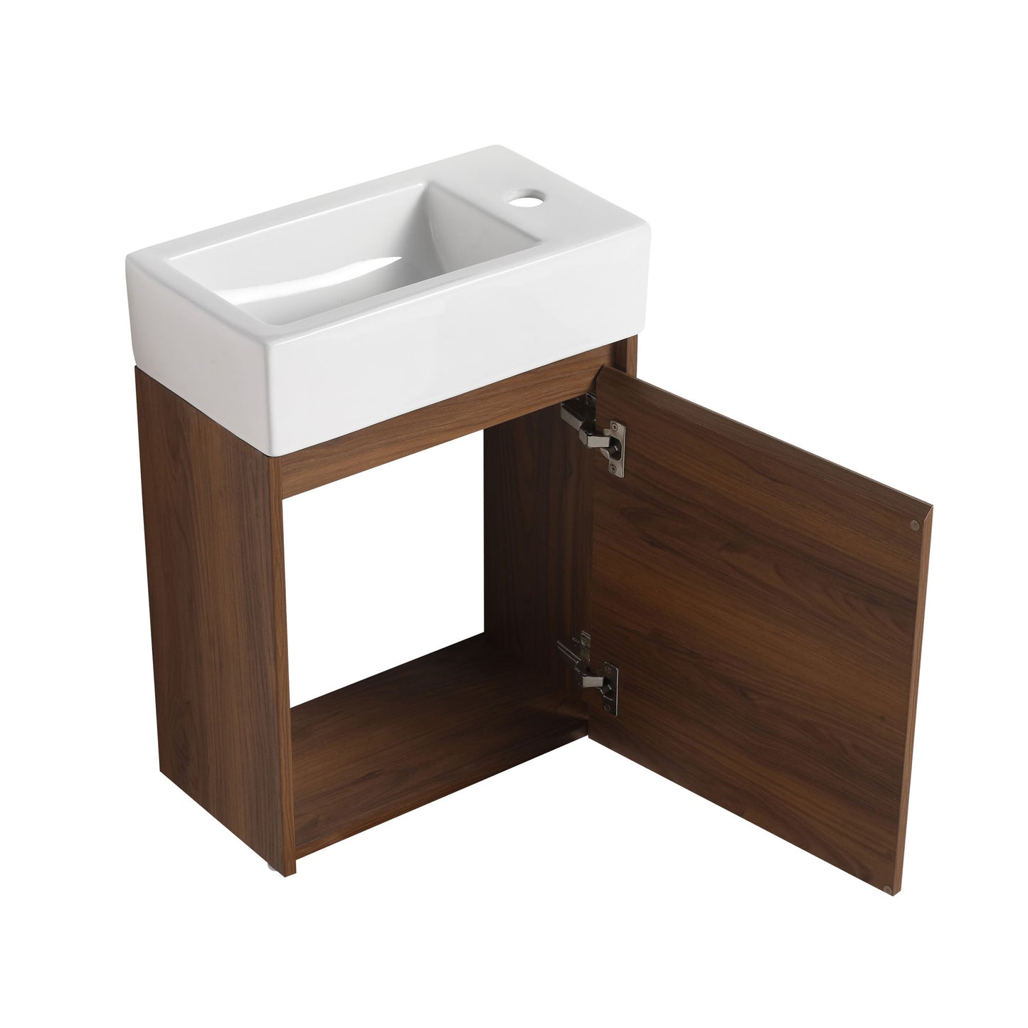 Bathroom Vanity With Single Sink; 18 Inch For Small Bathroom