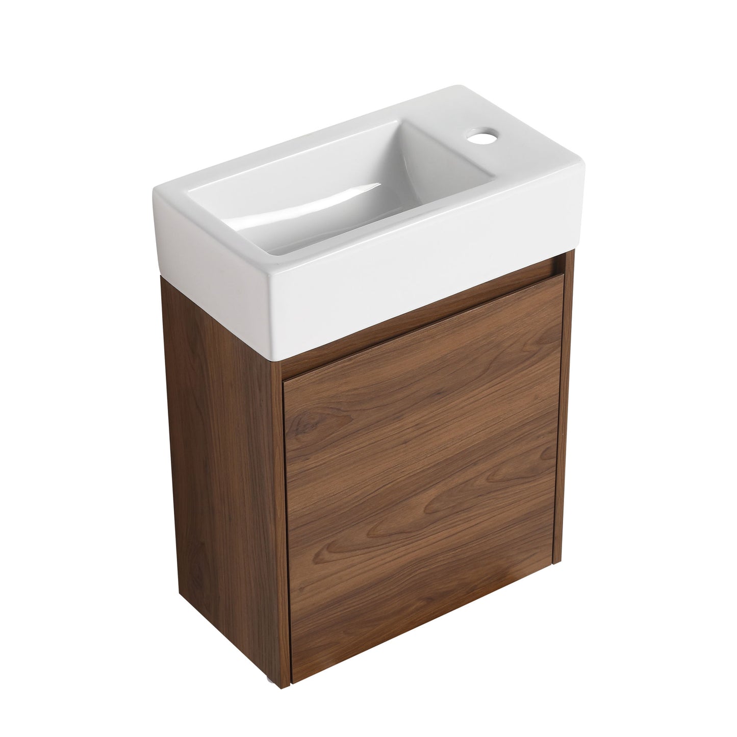 Bathroom Vanity With Single Sink; 18 Inch For Small Bathroom