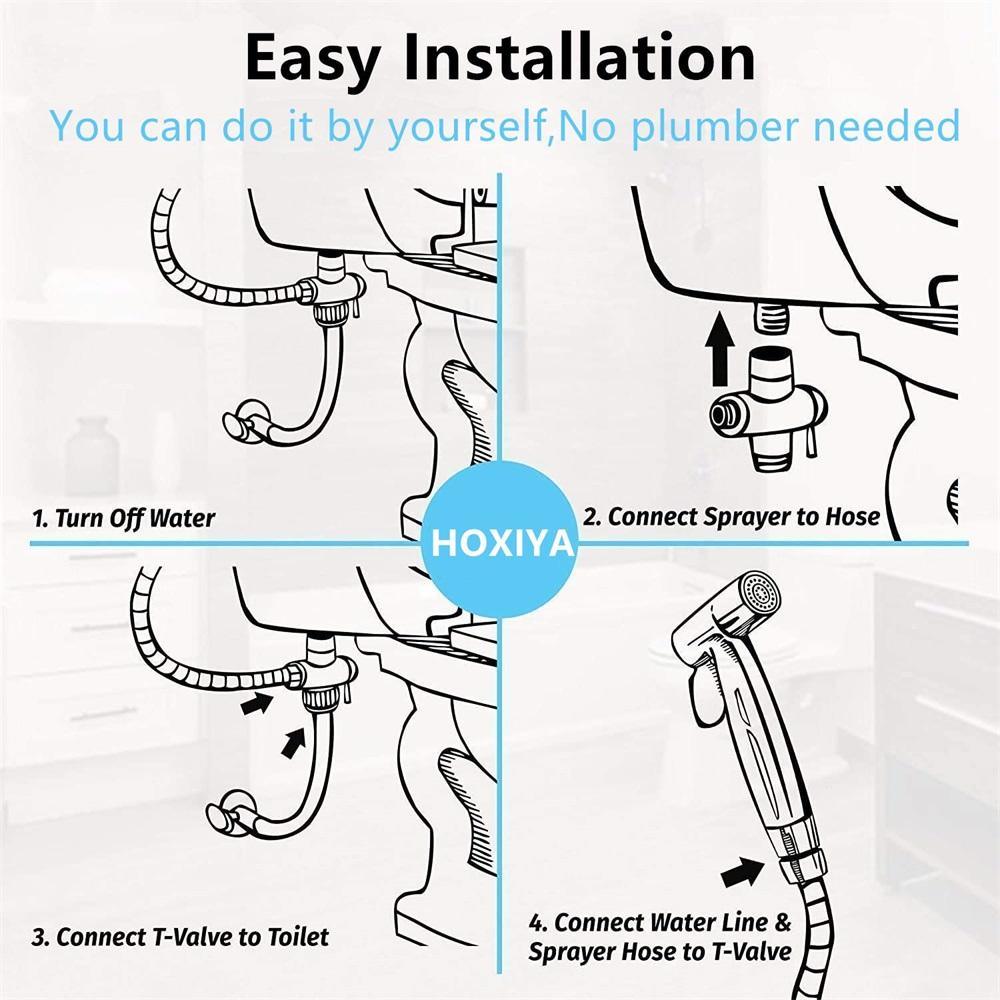 Hand Held Two Water Outlet Modes Bidet Toilet Sprayer