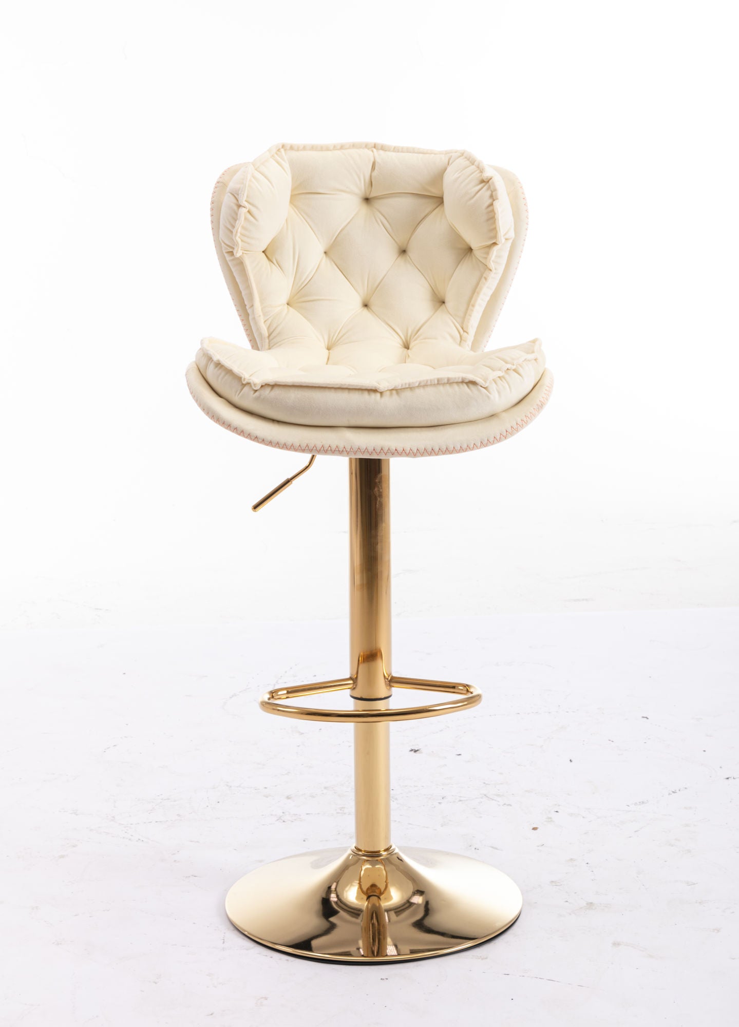 Set of 2 Bar Stools; cream