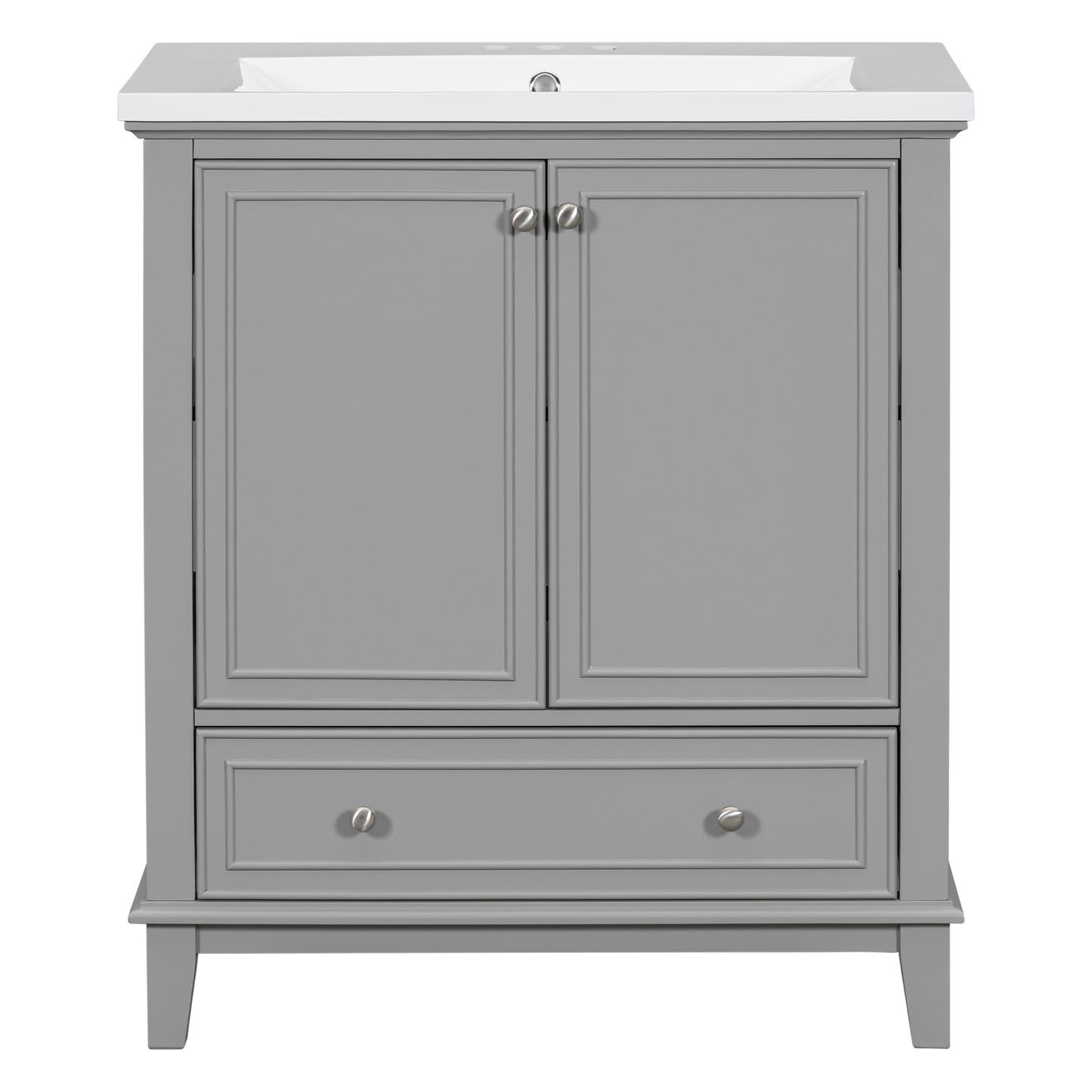 30" Bathroom Vanity with Sink Combo, Grey