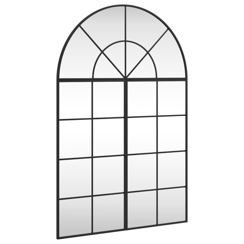 Wall Mirror Black 31.5"x47.2" Arch Iron