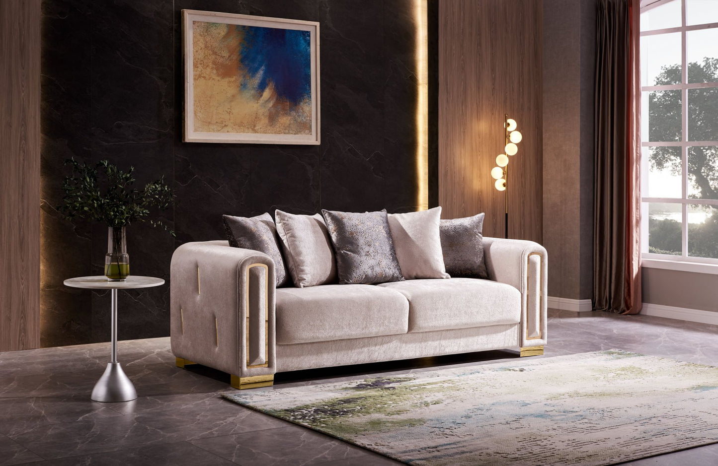 Impreza Modern Style Sofa in Beige