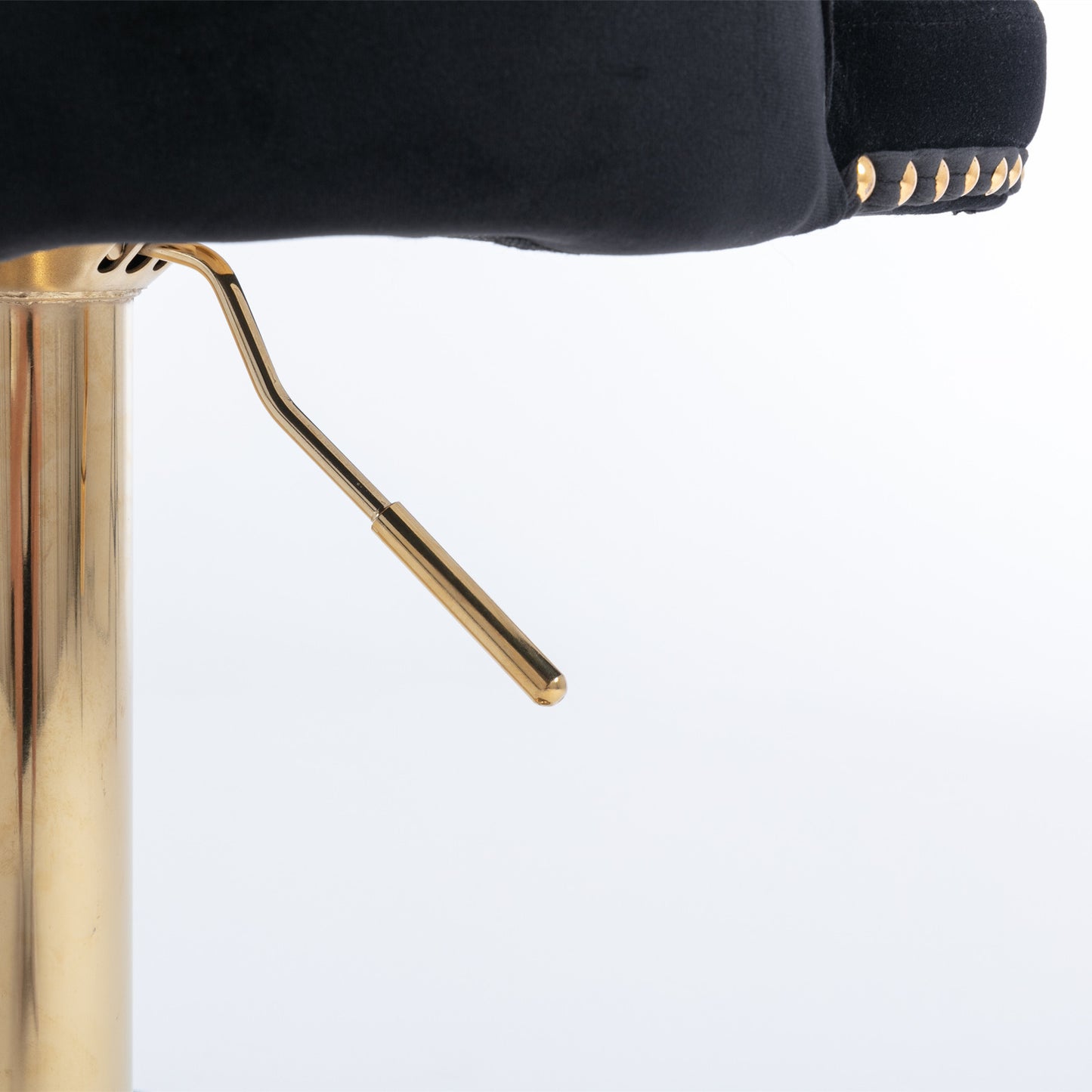 Modern Velvet Gold Studded Barstools