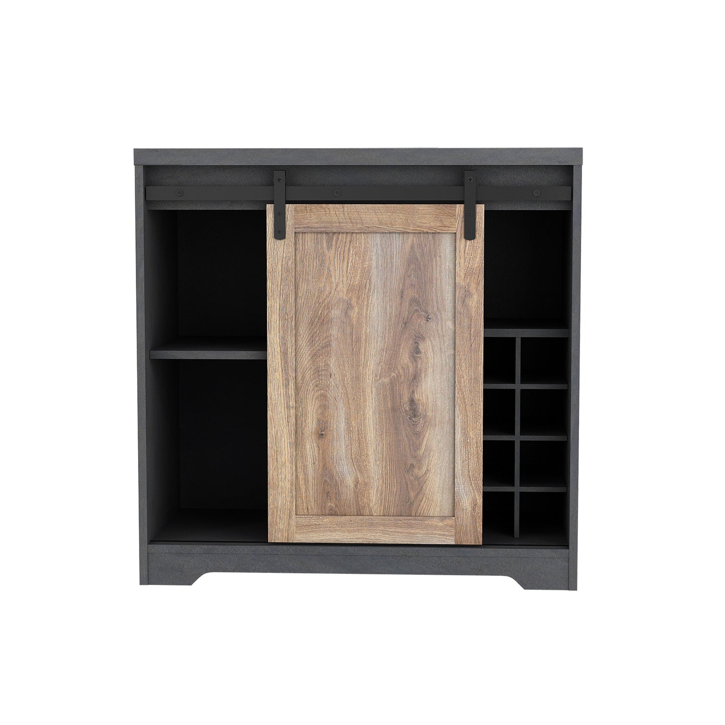 WESOME 31 Inch Farmhouse Barn Door Bar Cabinet.