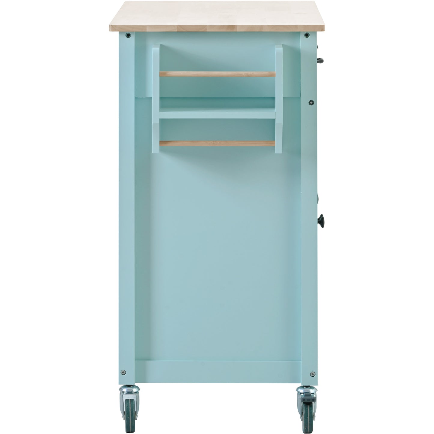 Kitchen Island Cart with 4 Doors (Mint Green)