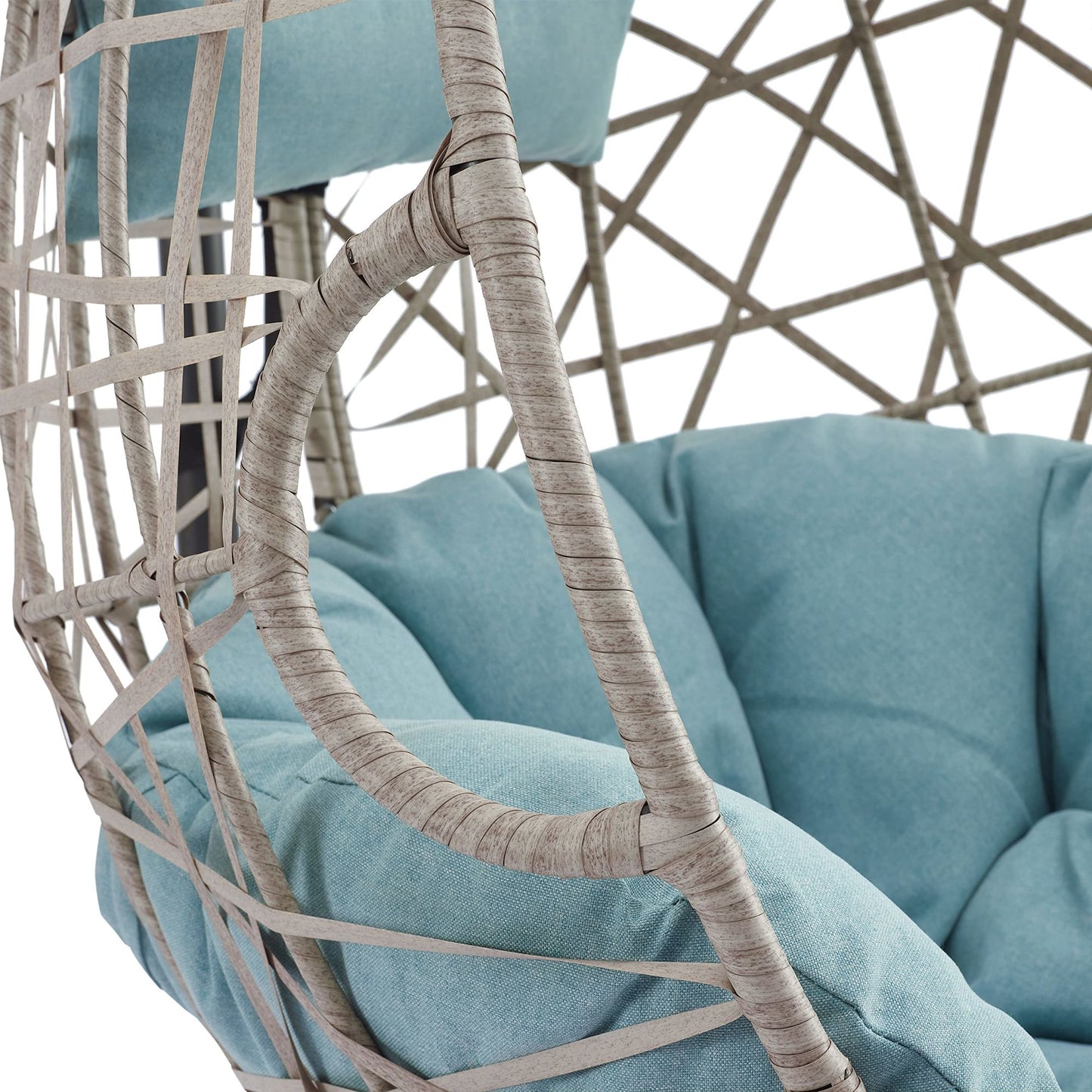 Outdoor Patio Teardrop Wicker Swing Egg Chair