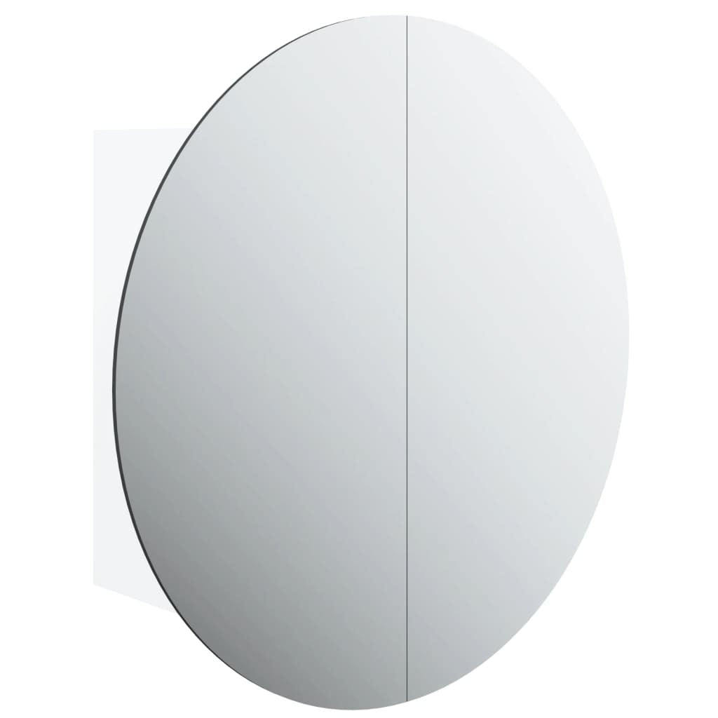 Bathroom Vanity with sink and Round Mirror/LED Combo White 18.5"x18.5"x6.9"