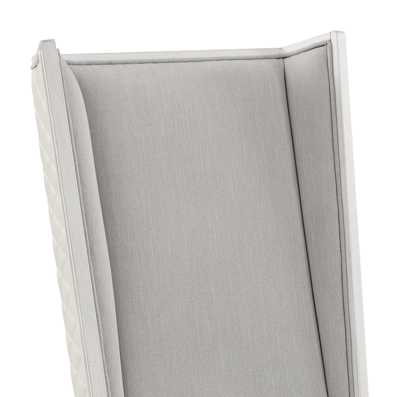 ACME Katia Side Chair (Set-2), Light Gray Linen & Weathered White Finish DN02274