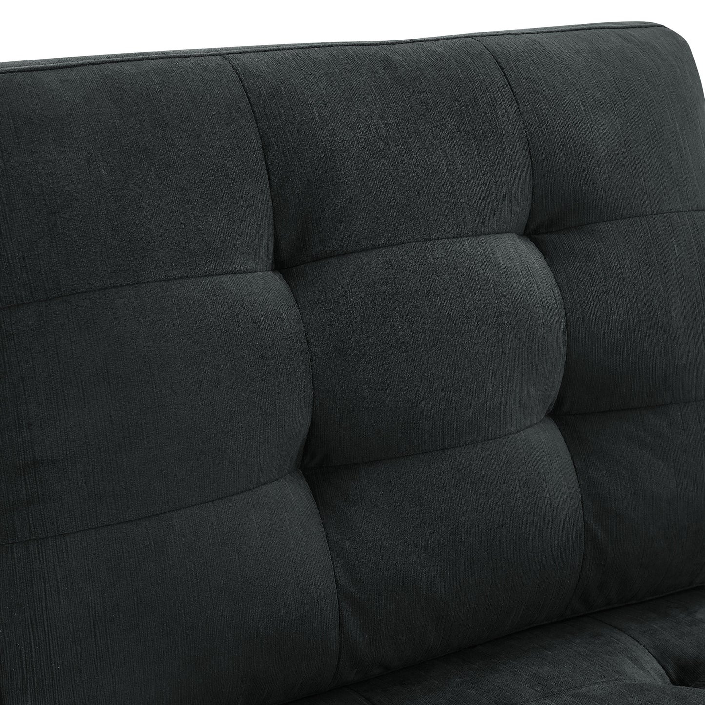 U shape Modular Sectional Sofa; DIY Combination; includes Four Single Chair and Two Corner; Black Velvet