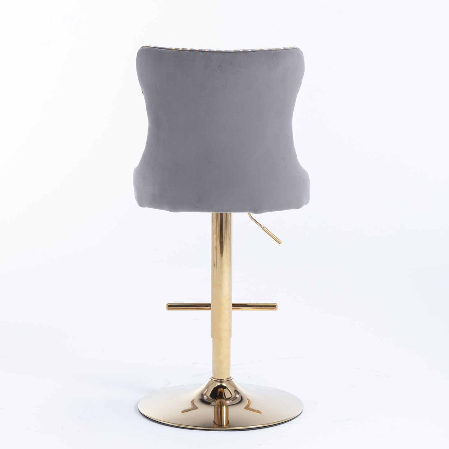 Modern Velvet Gold Studded Barstools