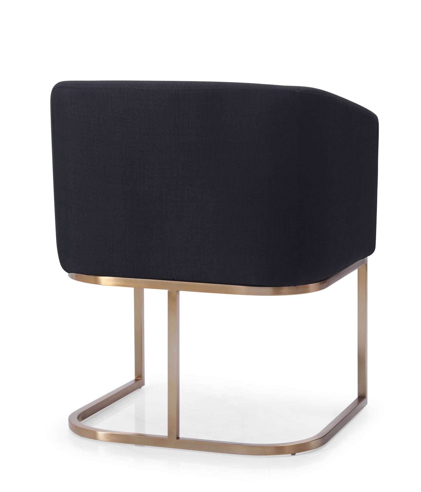 Modrest Yukon Modern Black & Antique Brass Dining Chair