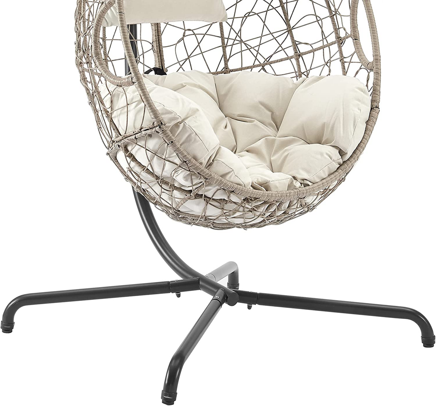 Outdoor Patio Teardrop Wicker Swing Egg Chair