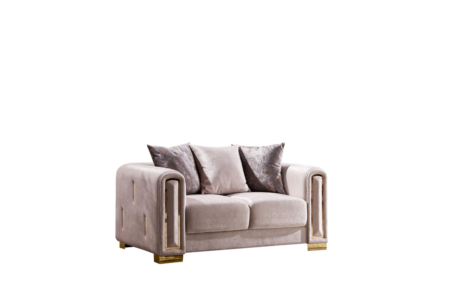 Impreza Modern Style Loveseat in Beige