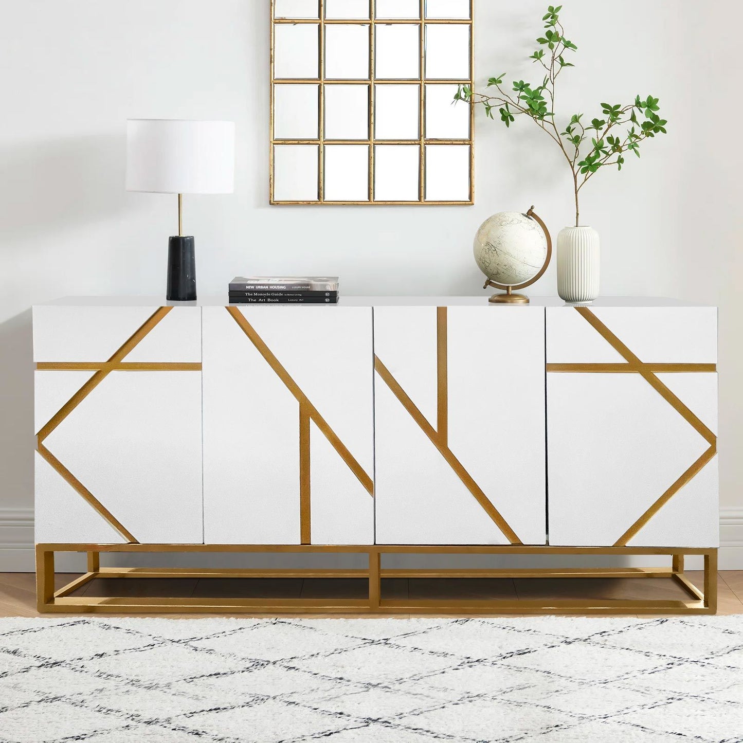 Timeless Buffet with Gold Accent