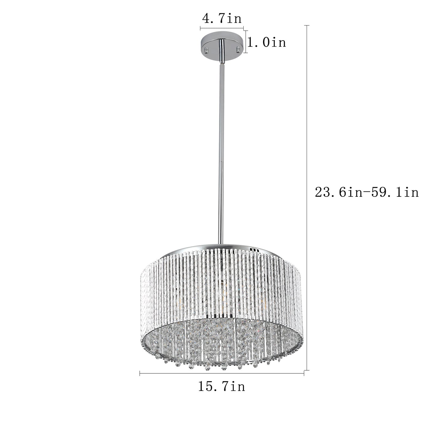 Modern Crystal Chandelier for Living-Room Round Cristal Lamp Luxury Home Decor Light Fixture