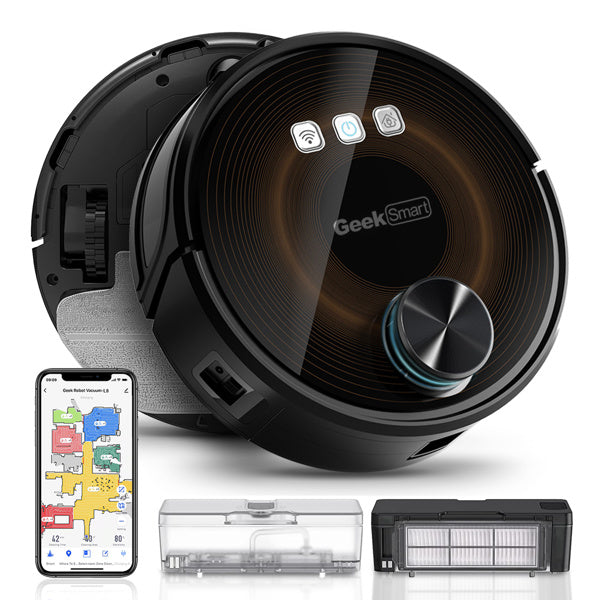 Geek Smart L8 Robot Vacuum Cleaner and Mop; LDS Navigation; Wi-Fi Connected APP; Selective Room Cleaning; MAX 2700 PA Suction; Ideal for Pets and Larger Home Amazon bans sales