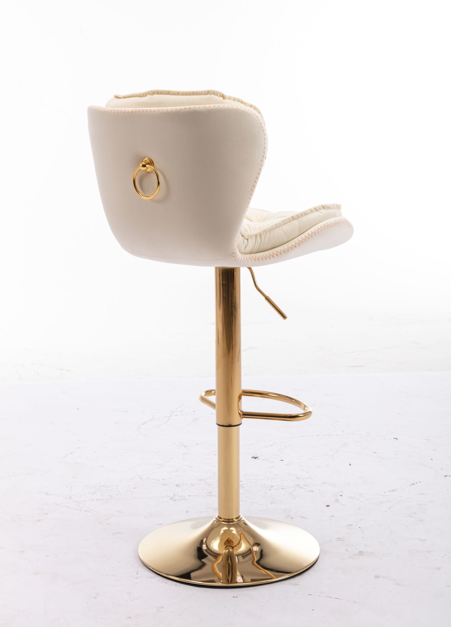 Set of 2 Bar Stools; cream