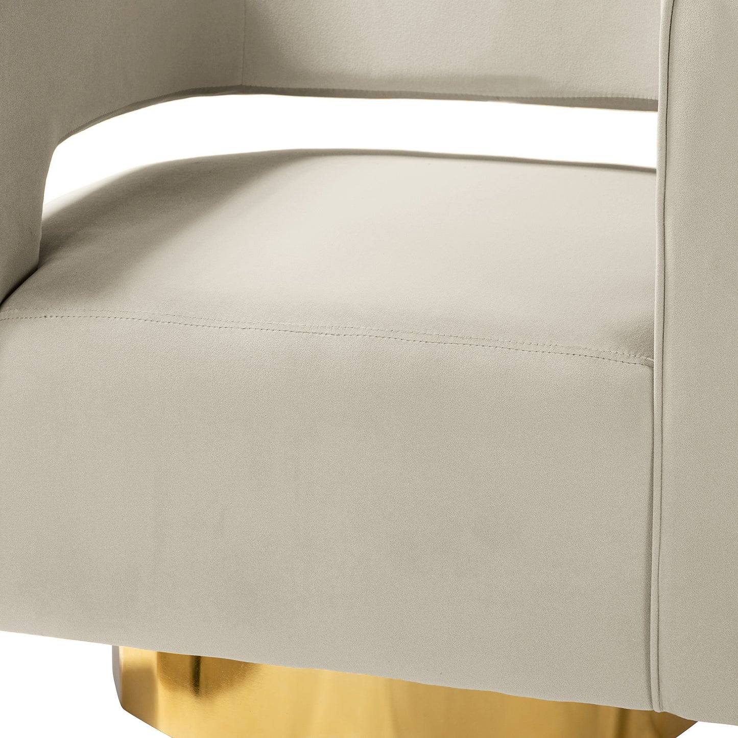 Blanca Swivel Barrel Chair-TAN