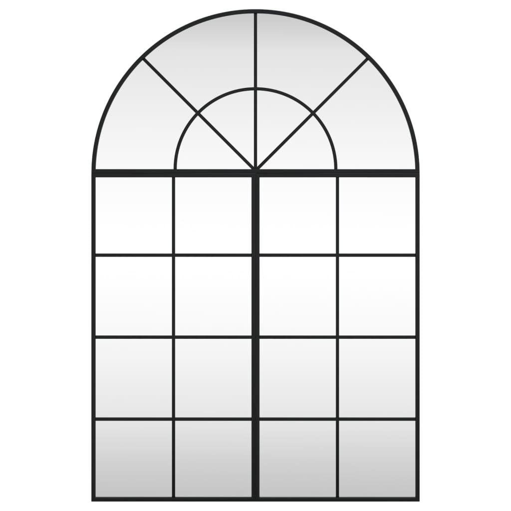 Wall Mirror Black 31.5"x47.2" Arch Iron