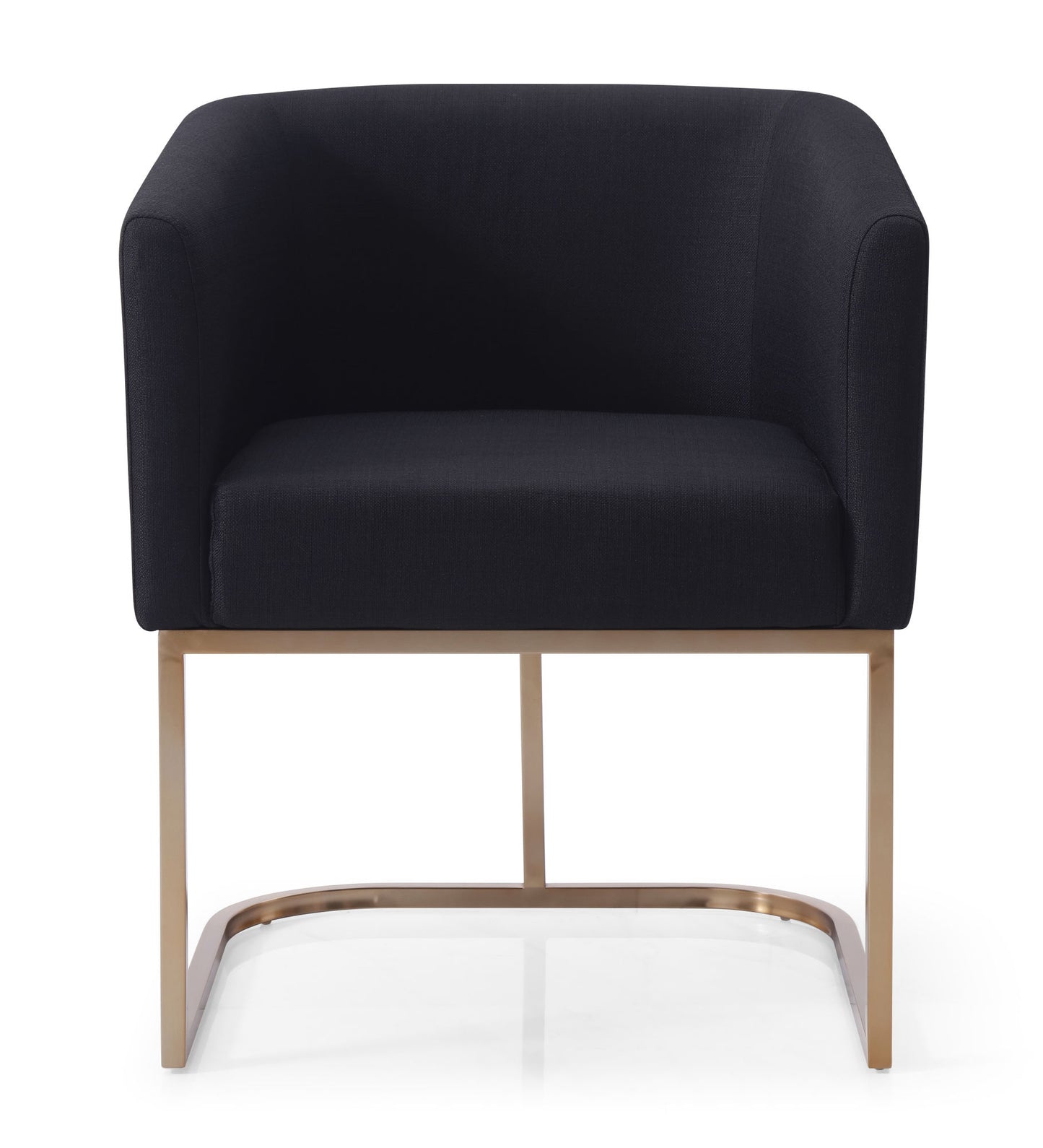 Modrest Yukon Modern Black & Antique Brass Dining Chair