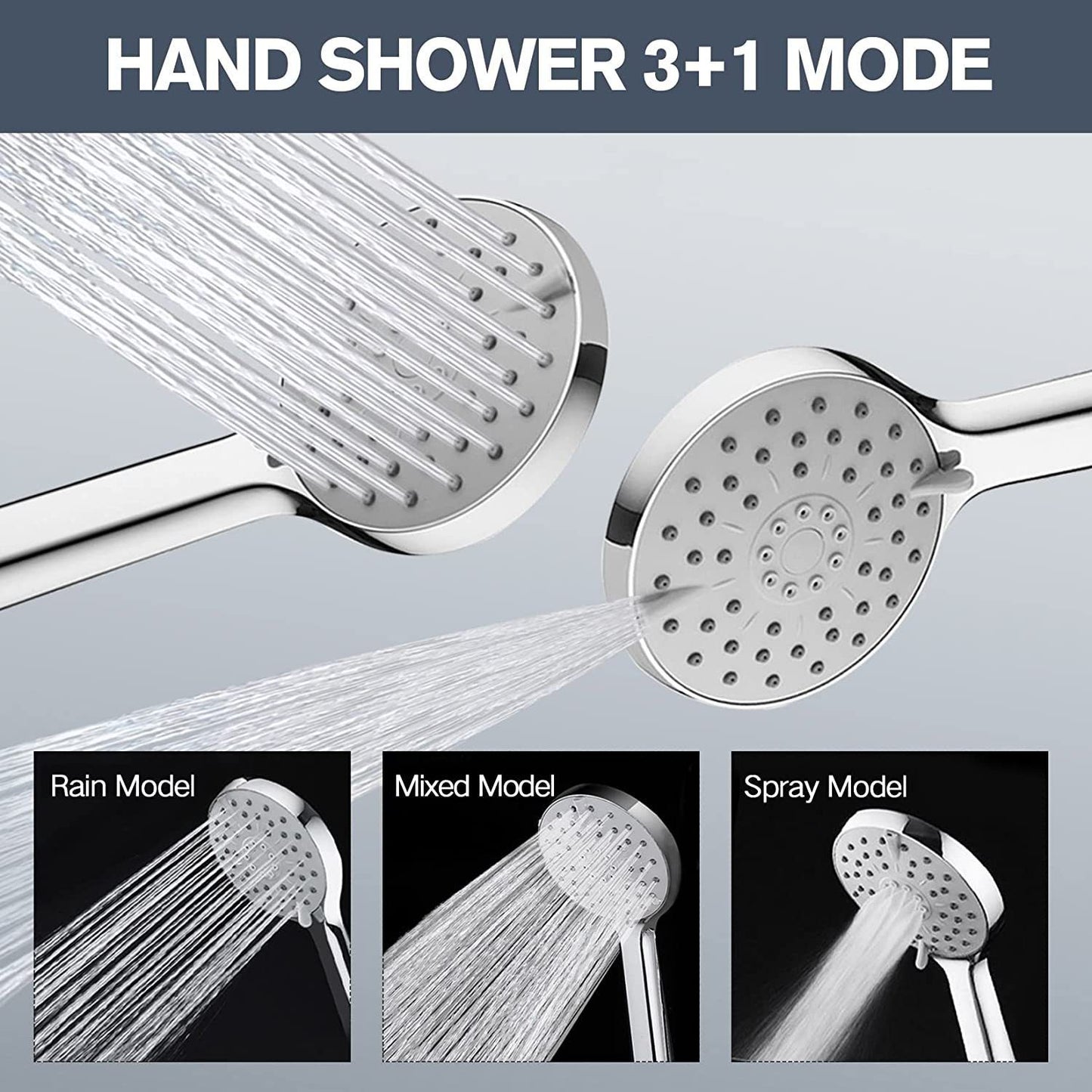 Shower Head, 8 Inch High Pressure Rainfall Shower Head/Handheld Shower Combo