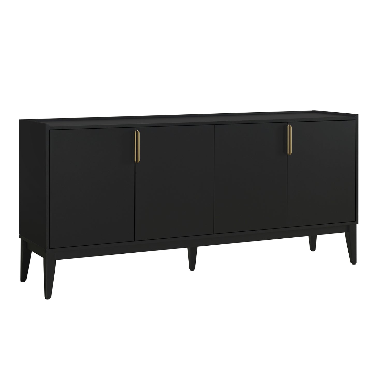 U_Style Storage Cabinet Sideboard Wooden Cabinet with 4 Doors for Hallway, Entryway, Living Room, Bedroom, Adjustable Shelf