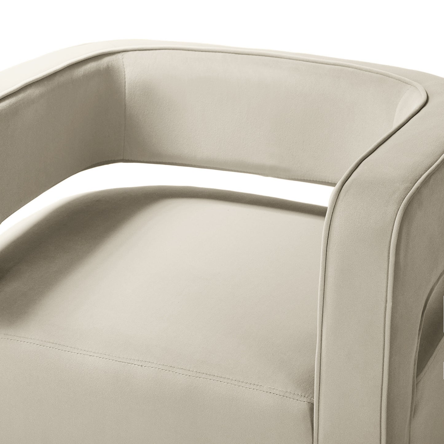 Blanca Swivel Barrel Chair-TAN